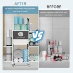 Yoga Mat Storage Rack on Wheels for Home Gym