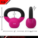 5 LB Vinyl Coated Iron Kettlebell Weights