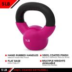 5 LB Vinyl Coated Iron Kettlebell Weights