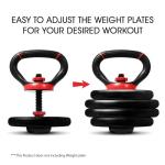 Adjustable Kettlebell Handle for 1-Inch Plates