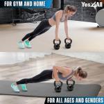Yes4All 5 lb Cast Iron Kettlebell for Workouts