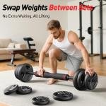 Versatile 90lbs Adjustable Dumbbell Weight Set