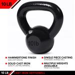 10 LB Cast Iron Kettlebell Weights by JFIT