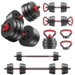 60lbs 4-in-1 Adjustable Dumbbell and Kettlebell Set
