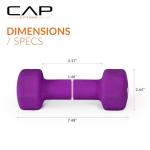 5 lb Neoprene Dumbbell Weights - Violet Pair
