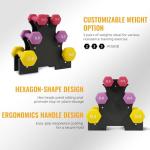 Colored Neoprene Dumbbell Set with Rack, Multiple Weights