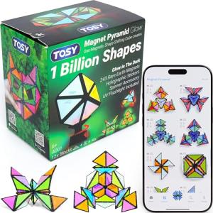 TOSY Magnet Pyramid Puzzle Toy - Glow in the Dark