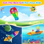 Anbalulu 134PCS Magnetic Building Tiles Set