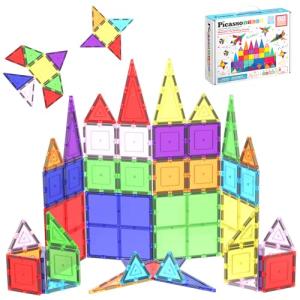 Picasso 60-Piece Magnetic Building Tile Set for Kids