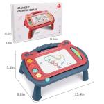 HCFJEH Magnetic Drawing Board for Toddlers 3, Color Erasable Doodle Writing Pad, Learning Painting Sketch Pad, Best Birthday Easter Christmas Halloween Kids Toy Gifts for Boys and Girls(Blue)