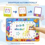 Water Doodle Mat - Kids Painting Writing Color Doodle Drawing Mat Toy Bring Magic Pens Educational Toys for Age 2 3 4 5 6 7 Year Old Girls Boys Age Toddler Gift
