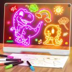 Doodle Glow LED Drawing Pad with 5 Markers
