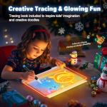 Doodle Glow LED Drawing Pad with 5 Markers
