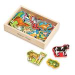 Melissa and Doug Wooden Magnetic Animals Set - Montessori Toy