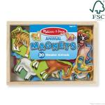 Melissa and Doug Wooden Magnetic Animals Set - Montessori Toy