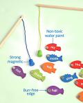 Wooden Magnetic Fishing Game with Dolch Sight Word Flashcards