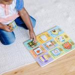 Melissa & Doug Wooden Hide & Seek Activity Board – Montessori Busy Board 