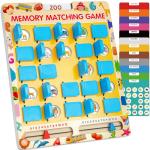 Wooden Matching Memory Game for Kids Ages 3-8