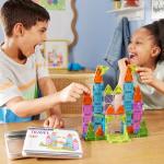 MAGNA-TILES microMAGS Travel Set Deluxe 55-Piece Magnetic Construction Set, The Original Magnetic Building Brand