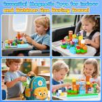 Minecftoy Mini Magnetic Blocks Toddler Travel Sensory Toys