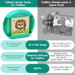 Rotating 4-in-1 Puzzle for Kids 3-8 Years