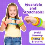 Stretchy Sensory Fidget Bracelet Set - 4-Pack 