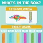 BUNMO Stretchy Sensory Strings - Glitter 6 Pack