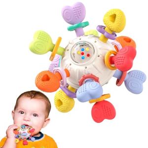 Montessori Teething Rattle Toy for Babies
