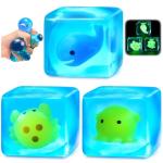Glow-in-the-Dark Squishy Stress Cube Fidget Toys