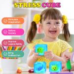 Glow-in-the-Dark Squishy Stress Cube Fidget Toys