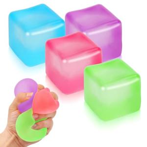 4 Pack Stress Relief Fidget Cube Toys