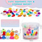 100 Pack Mini Mochi Squishy Fidget Toys