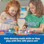 MathLink Cubes Set for Kids - 100 Pieces