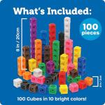 MathLink Cubes Set for Kids - 100 Pieces