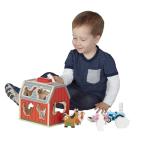 Wooden Take-Along Toy Barn Playset for Toddlers