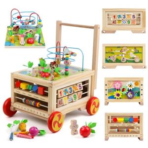 Montessori 7-in-1 Wooden Activity Cube for Kids