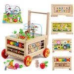 Montessori 7-in-1 Wooden Activity Cube for Kids