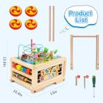 Montessori 7-in-1 Wooden Activity Cube for Kids