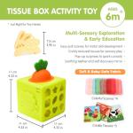 Silicone Baby Tissue Box Toy for Sensory Play