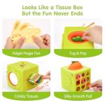 Silicone Baby Tissue Box Toy for Sensory Play