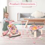3-in-1 Baby Walker and Activity Center for Girls