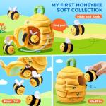 Soft Beehive Sensory Toy with 5 Bees