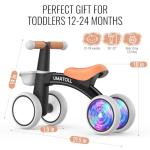 Colorful Light-Up Balance Bike for 1-Year-Olds