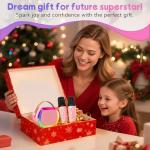 Mini Karaoke Machine with 2 Wireless Microphones