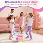 Mini Karaoke Machine with 2 Wireless Microphones