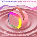 Mini Karaoke Machine with 2 Wireless Microphones