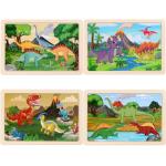 Dinosaur Wooden Puzzles for Kids Ages 3-5