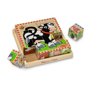 Melissa & Doug Farm Animal Cube Puzzle for Kids