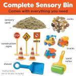 Construction Zone Sensory Bin Playset for Kids