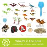 Carolart Dinosaur Sensory Bin with Glow-in-the-Dark Toys